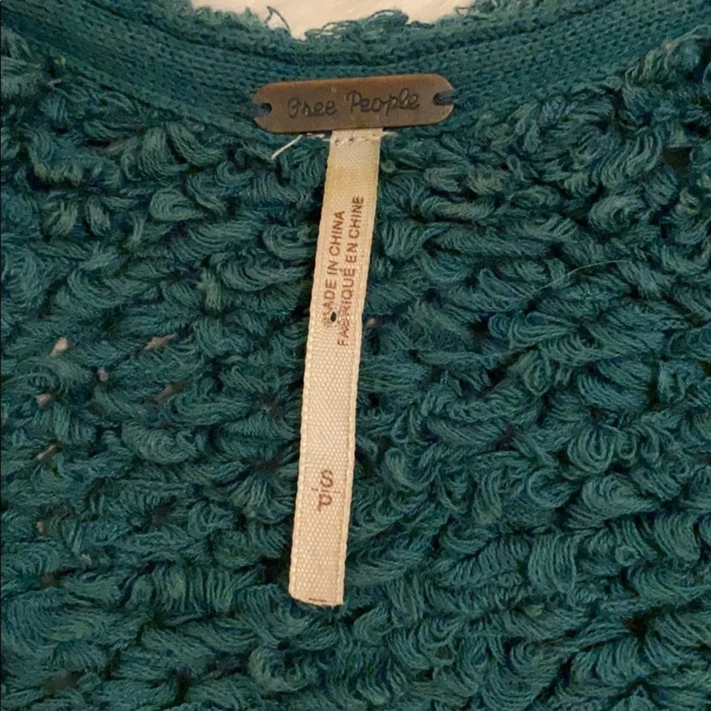 Free people bell sleeve loose cable knit sweater